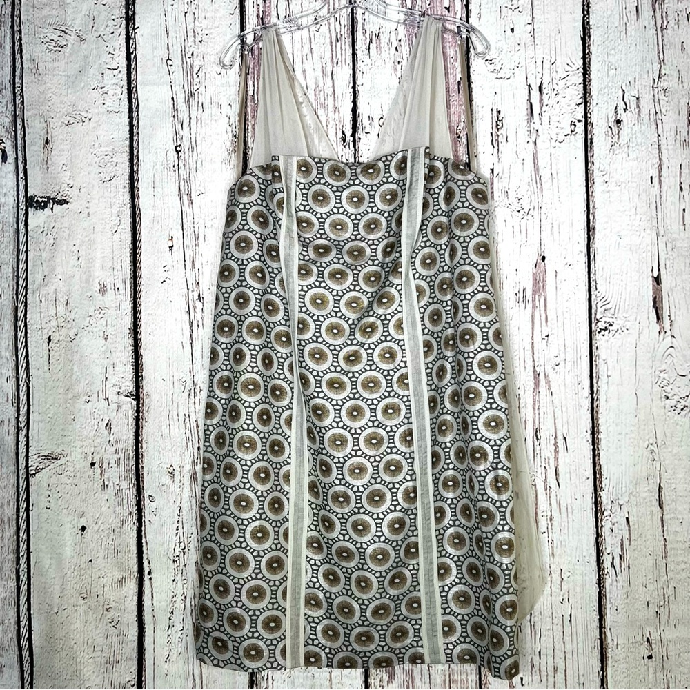 NEW NWT Isabel Toledo for Lane Bryant Metallic Gold Silver Sheath Dress Size 16